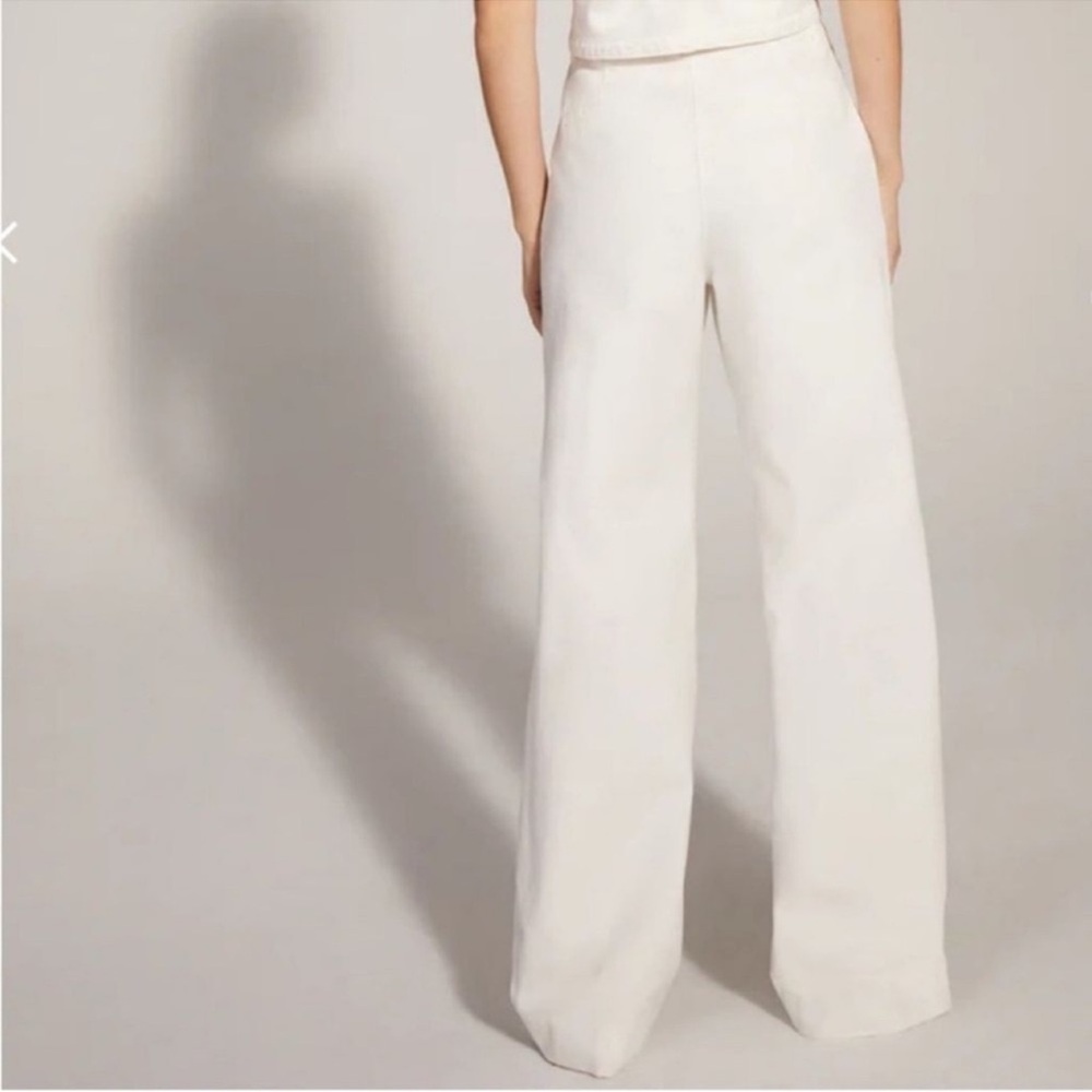 Favorite Daughter Wide Leg The Shortie Favorite Pant in Ivory White Size 10 NWT - Picture 5 of 16